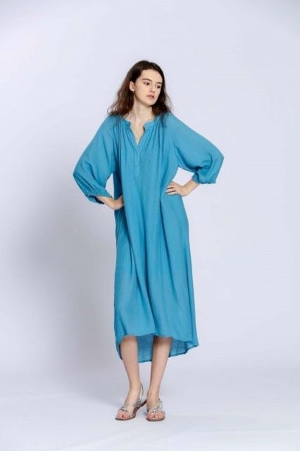 Robe - Robe bleue uni